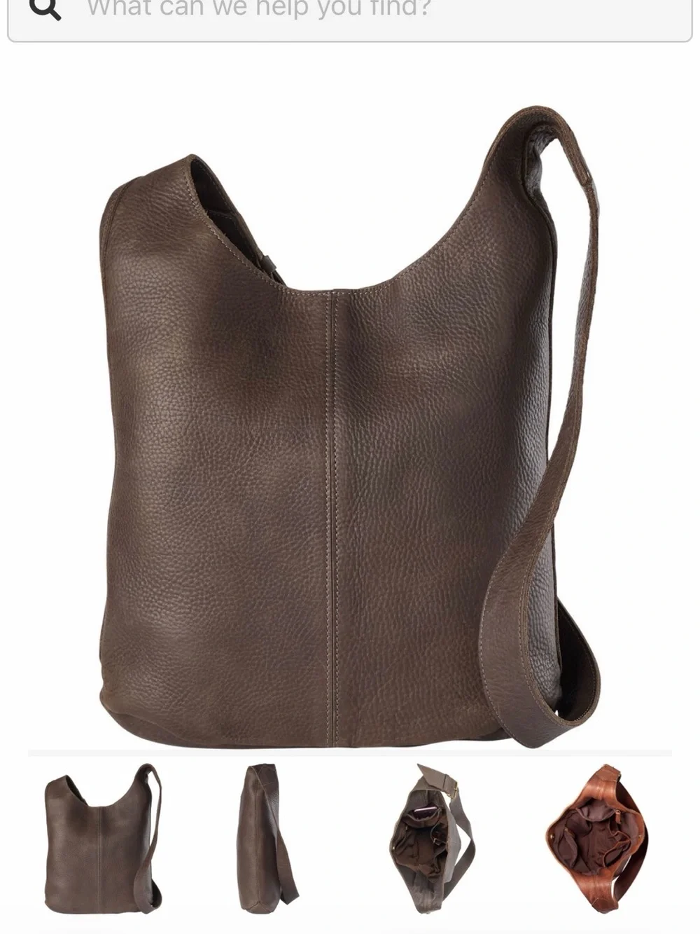 Duluth Trading Co. Women’s Lifetime Leather Crossbody Bag #48703 — discontinued